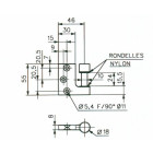 Fiche applique bois STREMLER à entailler réversible - 3204.30.0