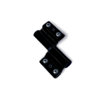 Paumelle porte lourde alu fapim - noir ral 9005 - pour jeu de 17 - 5681/37