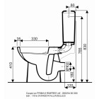 Pack WC au sol GEBERIT Prima - Rimfree - Réservoir et abattant ralenti - 08325400000101