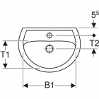 Lave-mains Bastia  blanc 45 cm - 00104500000