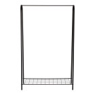 Portant à vêtements avec surface de stockage 144,5 x 89 x 32,5 cm noir helloshop26 03_0008137