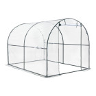 Serre de jardin tunnel grünwald en acier et pvc 200 x 300 x 190 cm helloshop26 03_0008257