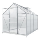 Serre de jardin à porte coulissante 250 x 190 cm en polycarbonate 4,75 m² helloshop26 03_0008252