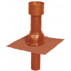 Terminal vertical de toiture pour raccordement chauffe-eau thermodynamique - Diamètre 125 - Couleur : Ocre
