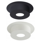 Plaque de finition pour conduit isolé inox/galva pour poêle à bois - Plaque ronde hauteur 22 cm - diamètre : 180 mm - couleur : BLANC