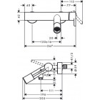 Mitigeur bain/douche HANSGROHE AXOR Starck  avec poignée levier chromé - 10465000