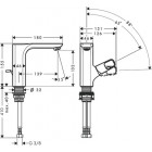 Mitigeur de lavabo HANSGROHE AXOR Urquiola  avec tirette et vidage nickel brossé - 11020820