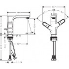 Mélangeur de lavabo HANSGROHE AXOR Urquiola  avec tirette et vidage nickel brossé - 11024820