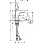 Mitigeur de lavabo HANSGROHE AXOR Citterio pour lave-mains avec tirette et vidage noir chromé poli - 39035330