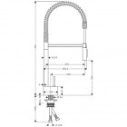Mitigeur de cuisine HANSGROHE AXOR Starck  Semi-Pro aspect acier inox - 10820800
