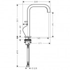 Mitigeur de lavabo HANSGROHE AXOR Citterio  avec bec haut avec tirette et vidage noir chromé poli - 39034330