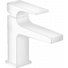 Mitigeur de lavabo HANSGROHE Metropol  poignée manette bec court, bonde Push-Open blanc mat - 32500700
