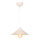 Lustre lampe lumière suspendu suspension hereford en plastique hauteur 48 cm e27 blanc / crème helloshop26 03_0007497