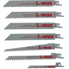 Lot de 5 lames scie sabre - L 150 mm - Bois, bois avec clous, plastique, placoplâtre, béton cellulaire, métaux ferreux et non ferreux, fonte