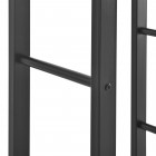 Porte-bûches robuste range-bûches solide support pour bois de chauffage rangement efficace pour intérieur extérieur acier laqué 60 x 100 x 25 cm noir 