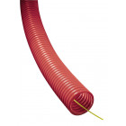 Gaine TPC annelée - Diamètre : 90 mm - Couleur : ROUGE - Rouleau de 50 m