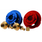 Sortie de cloison double FIXOPLAC Robinetterie murale - Raccord à sertir multicouche par pince TH 16 - raccordement F1/2