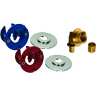 Sortie de cloison double FIXOPLAC sous-évier / sous-lavabo - Raccord à sertir multicouche par pince TH 16 - raccordement M3/8