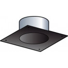 Plaque de finition tubage (rigide ou flexible) - Diamètre : 130 - Carrée 25 x 25 cm (section 35 x 35) - Couleur : NOIR