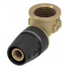 Coude femelle tecelogo-push laiton - d : 16x15/21