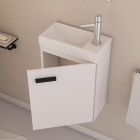 Ensemble meuble lave mains blanc 41x50x22cm + miroir - smally white Aurlane - LAV664