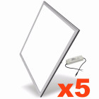 Panneau led 60x60 slim 48w aluminium (pack de 5) - couleur eclairage : blanc froid 6000k - 8000k