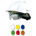 Casque vert à lunette-masque intégrée sous la visière singer - casirisver2