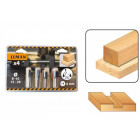 Lot de 4 fraises de défonceuse à rainer droites - 428.700.04