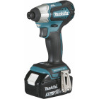 Visseuse à chocs 18 v li-ion 3 ah 140 nm  makita - 2 batteries, chargeur, coffret - dtd155rfj