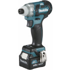 Visseuse à chocs 12 v cxt li-ion 4 ah 135 nm  makita - 2 batteries, chargeur, coffret - td111dsmj