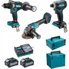 Ensemble de 3 machines 40 v max li-ion 4 ah xgt (df001g + ga005g + td001g) makita - dk0125g301