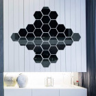 Adhésif mural effet miroir - Modèle hexagone