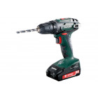 Perceuse visseuse metabo - bs 18v - 2 x 1,5 ah li-power, sc 30, coffret - 602207550