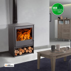 Poêle à bois Eco Design MOD. MILANO TITANIUM 7,6 KW
