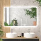 Miroir salle de bain avec éclairage LED - 120x70cm - GO LED Aurlane - MIR041