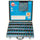 Coffret de 66 mèches LEMAN de défonceuse assorties - 428 700 66