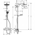 Showerpipe hansgrohe crometta s 240 1jet ecosmart chromé