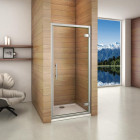 Porte de douche pivotante 80x185cm en 6mm verre de sécurité