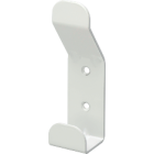 Patère double accroche acier DEVISMES - laqué blanc ral9016 - F10555BLA
