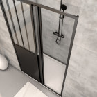 Pack paroi porte de douche 120x200 cm + receveur 80x120 cm-workshop sliding 120 + moon linear 120-80 Aurlane - PACF005