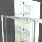 Pack porte de douche coulissante blanc 100x185cm - extensible + receveur 80x100 - whity slide Aurlane - PACF035