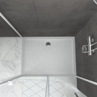 Pack porte de douche coulissante blanc 120x185 cm + paroi de retour 80cm + receveur à poser - whity Aurlane - PACF045