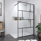 Pack paroi de douche 120x195 cm + receveur de douche a carreler 90x140 recoupable Aurlane - PACF102