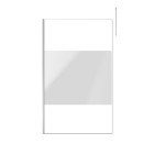 Paroi de douche 120x200cm dépolie - profilé + barre plafond finition chrome - freedom 2 frosted Aurlane - PACF383