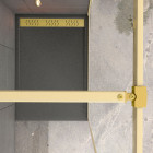 Paroi de douche 120x200cm + grille finition or doré brossé + receveur gris effet pierre 120x90x4cm Aurlane - PACF419