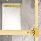 Paroi de douche 120x200cm + grille finition or doré brossé + receveur 120x80x4cm - Couleur receveur au choix
