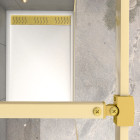 Paroi de douche 120x200cm + grille finition or doré brossé + receveur blanc 120x90x4cm Aurlane - PACF422