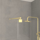Paroi de douche 120x200cm verre 8mm - profilé + barre extensible finition or brossé - freedom 2 gold Aurlane - PACF438