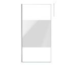 Paroi de douche 100x200cm dépolie - profilé + barre plafond finition chrome - freedom 2 frosted Aurlane - PACF453