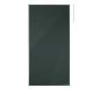 Paroi de douche 100x200cm verre fumé - profilé + barre plafond finition chrome - freedom 2 smoked Aurlane - PACF455